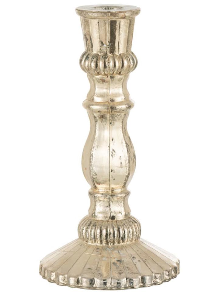 Kaarshouder zilverkleurig - (H)23 x Ø 12 cm