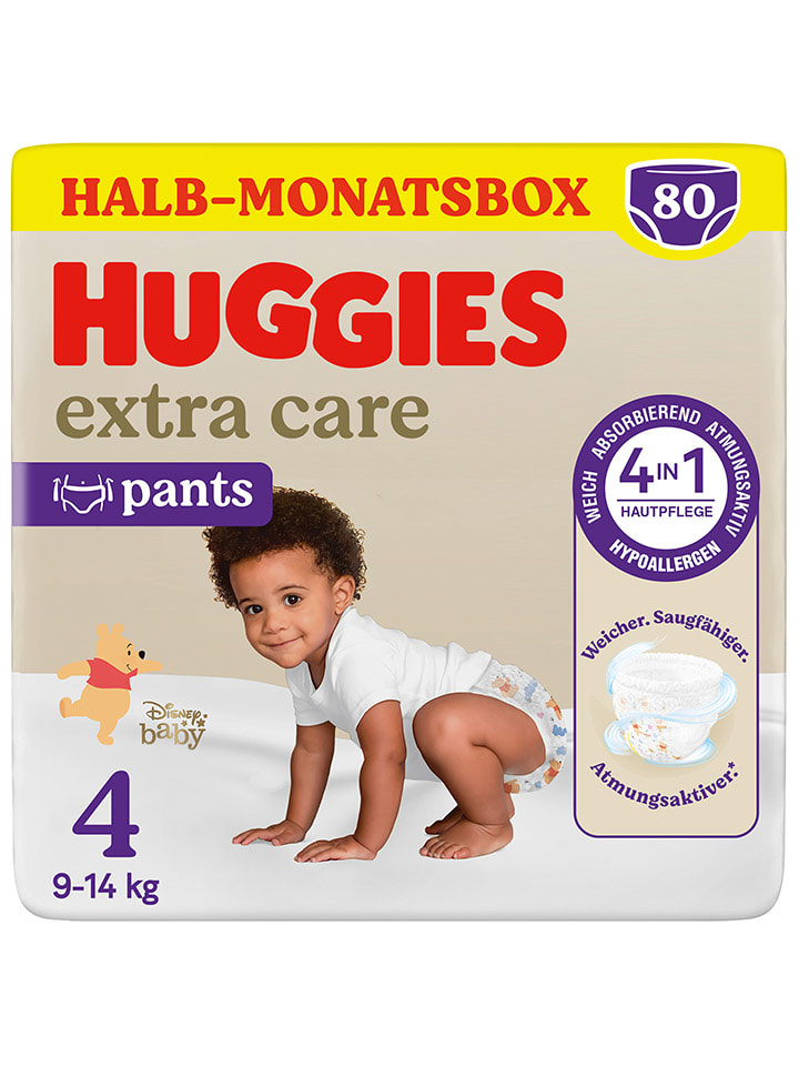 Halb-Monatspackung Windeln "Extra Care" Gr. 4, 9-14 kg (80 Stück)