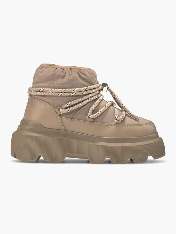 Leder-Winterboots "Endurance Puffer" in Beige