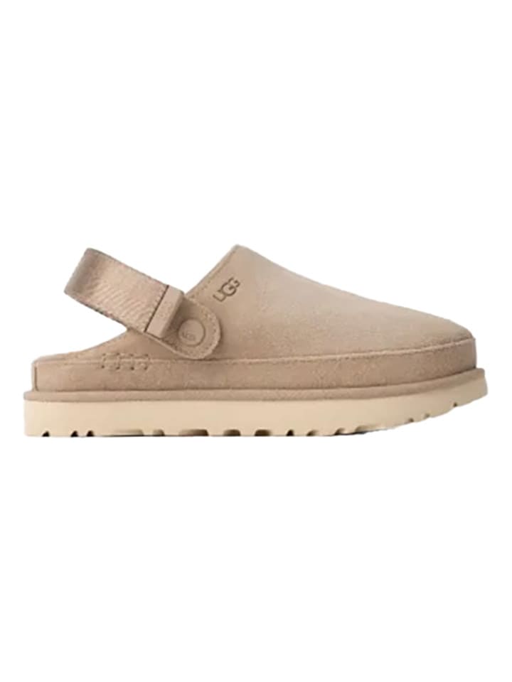 Leder-Hausschuhe "Goldenstar" in Beige