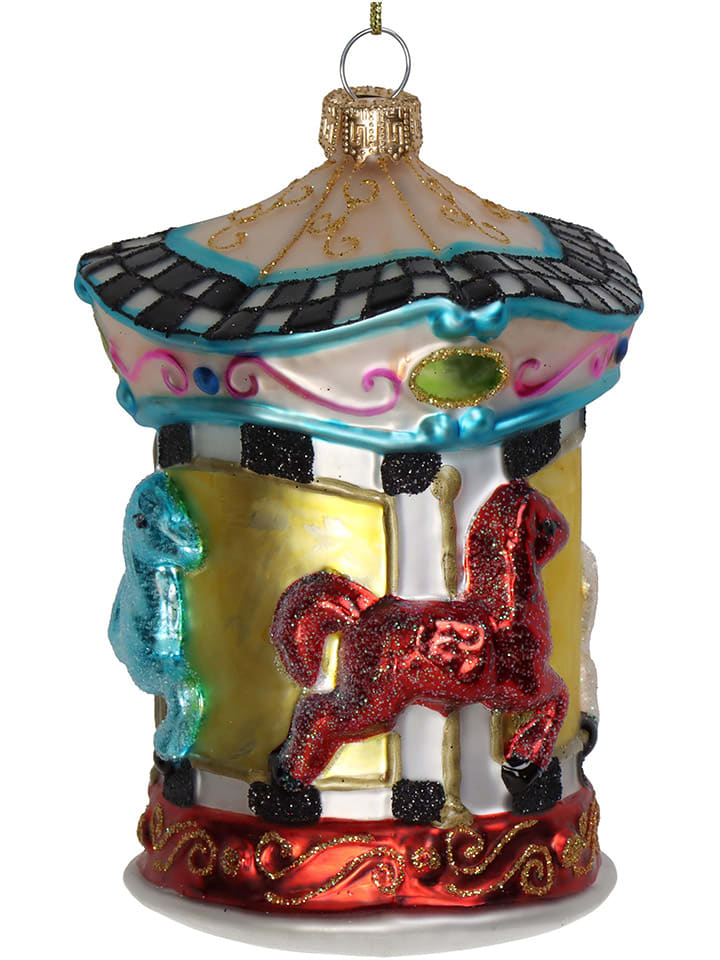 Bombka "Carousel" ze wzorem - wys. 12 cm