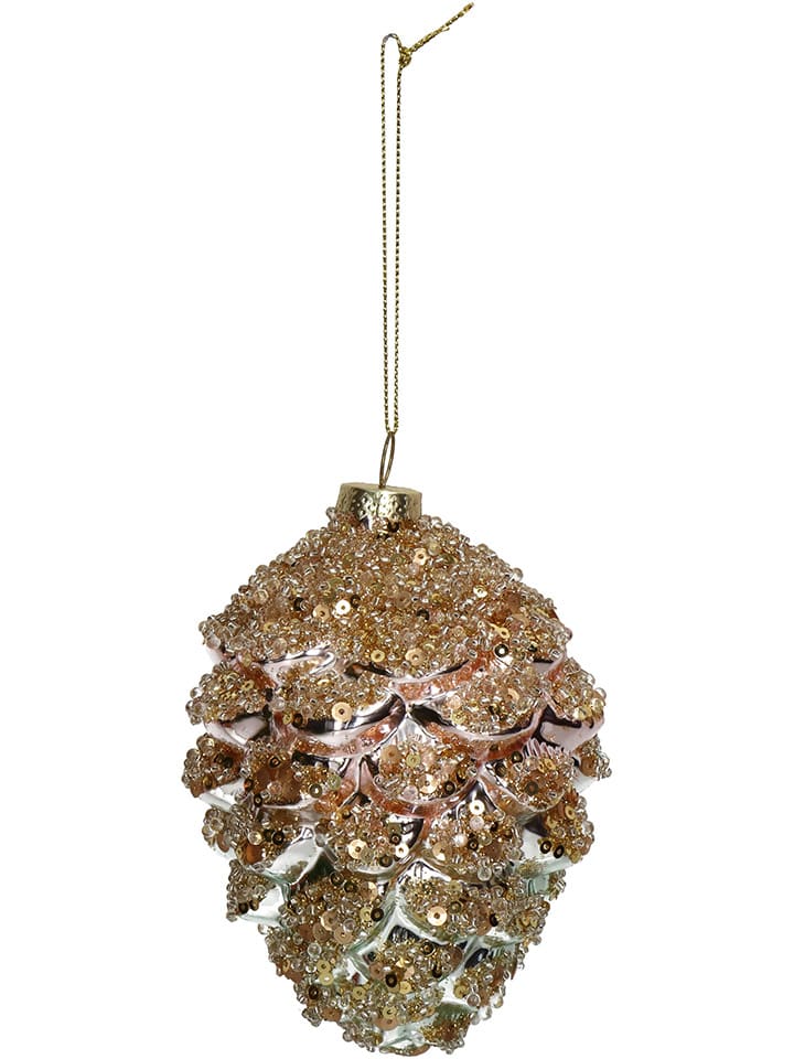 Christbaumkugel ''Pine Cone'' in Gold - (H)13 cm