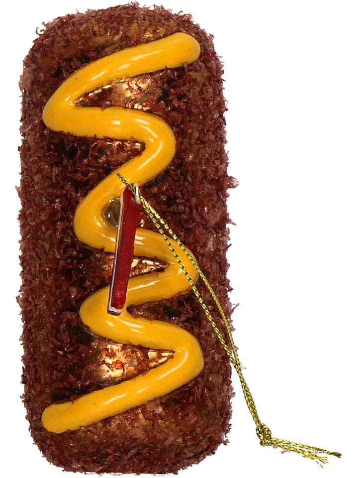 Christbaumkugel ''Croquette'' in Braun - (H)10 cm