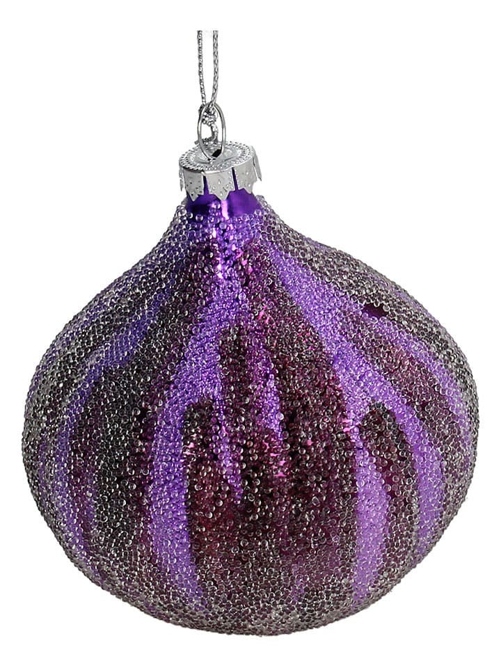 Bombka "Onion" w kolorze fioletowym - wys. 9,5 cm