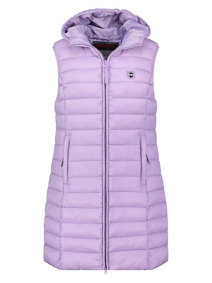 Doorgestikte bodywarmer ''Vakitalana Long'' lila