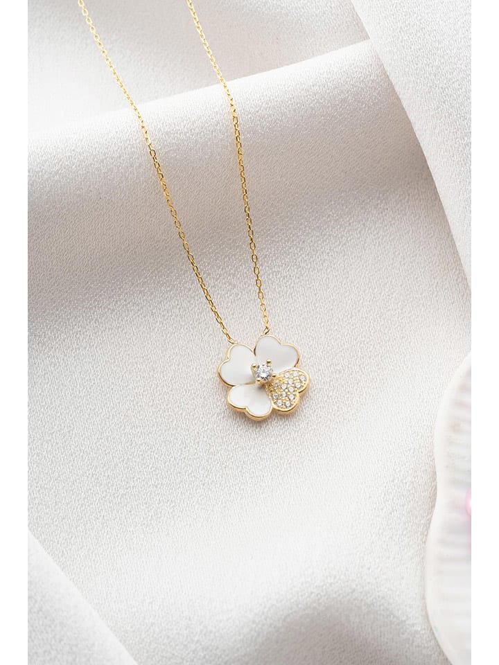 Vergulde ketting met hanger - (L)42 cm