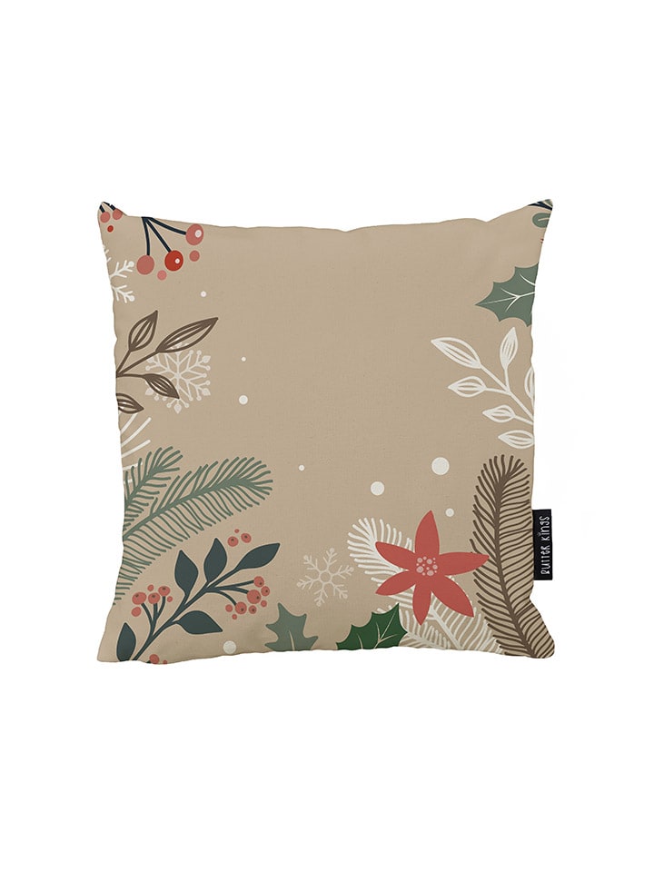 Kussenhoes "Frosted Branches" beige - (L)45 x (B)45 cm
