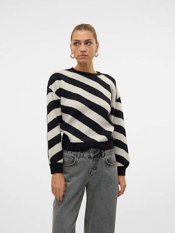 Sweter w kolorze czarno-białym
