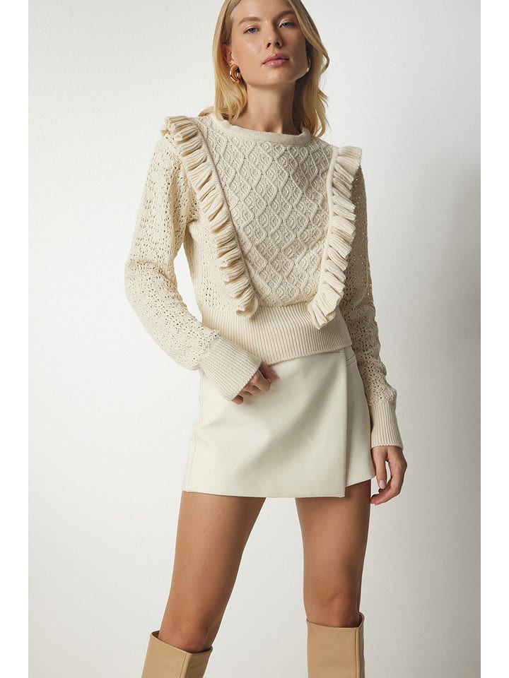 Sweter w kolorze kremowym