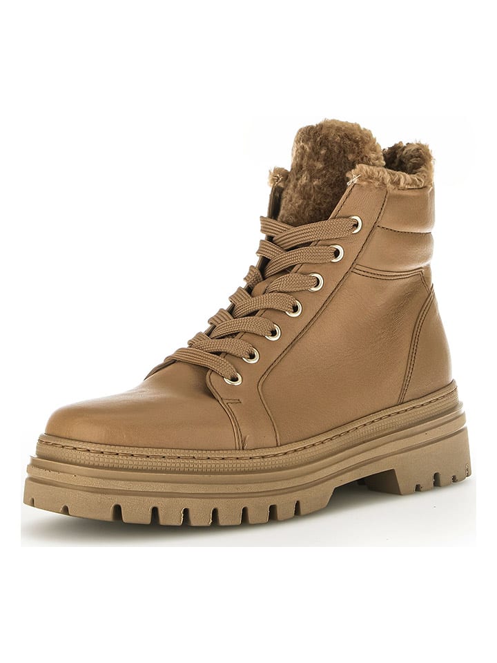 Leder-Boots in Hellbraun