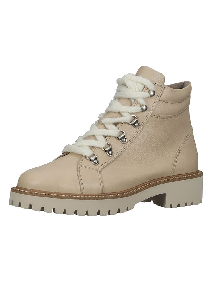 Leren boots beige