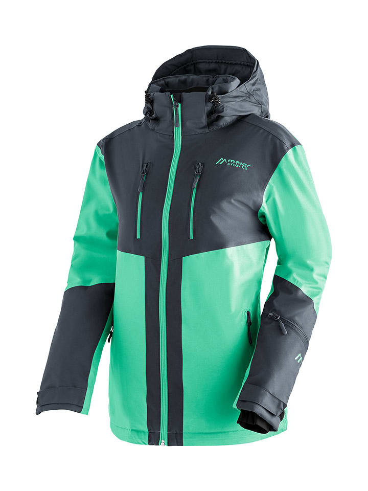 Ski-/ Snowboardjacke "Ina" in Grün/ Schwarz
