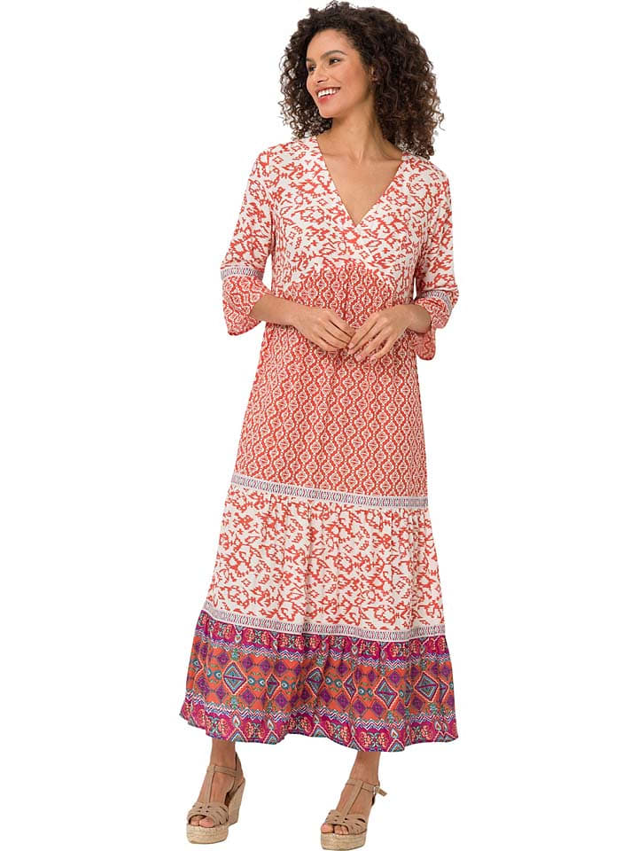 Heine Leren Lange Jurk Heine Jersey Jurk In Zwart/oceaan