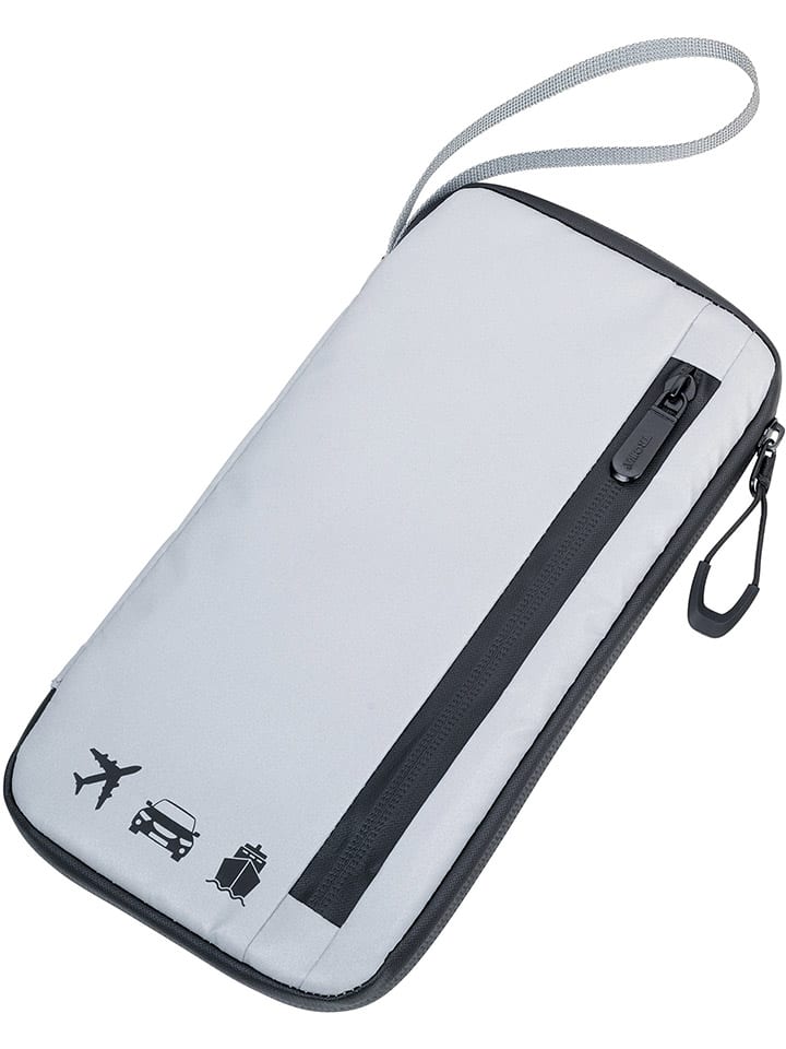 Reisedokumente-Etui in Grau - (B)26 x (H)14,7 x (T)2,7 cm