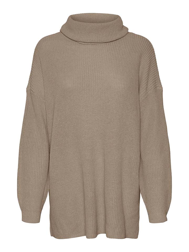 Rollkragenpullover in Beige