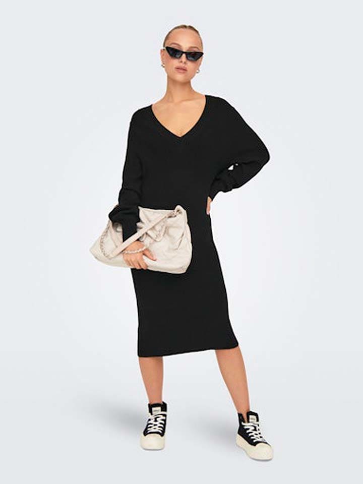 Strickkleid in Schwarz