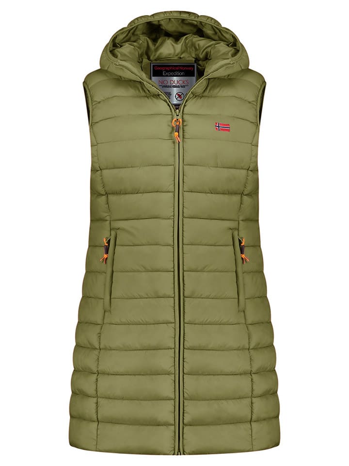 Doorgestikte bodywarmer "Vatikolor" groen