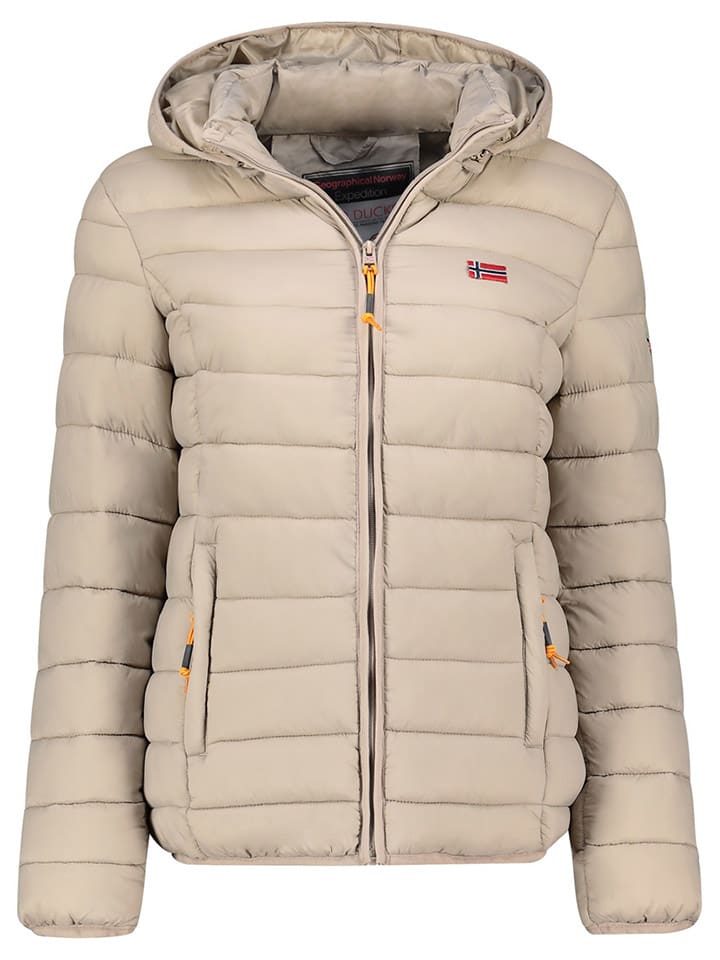 Doorgestikte jas "Atikolor" beige