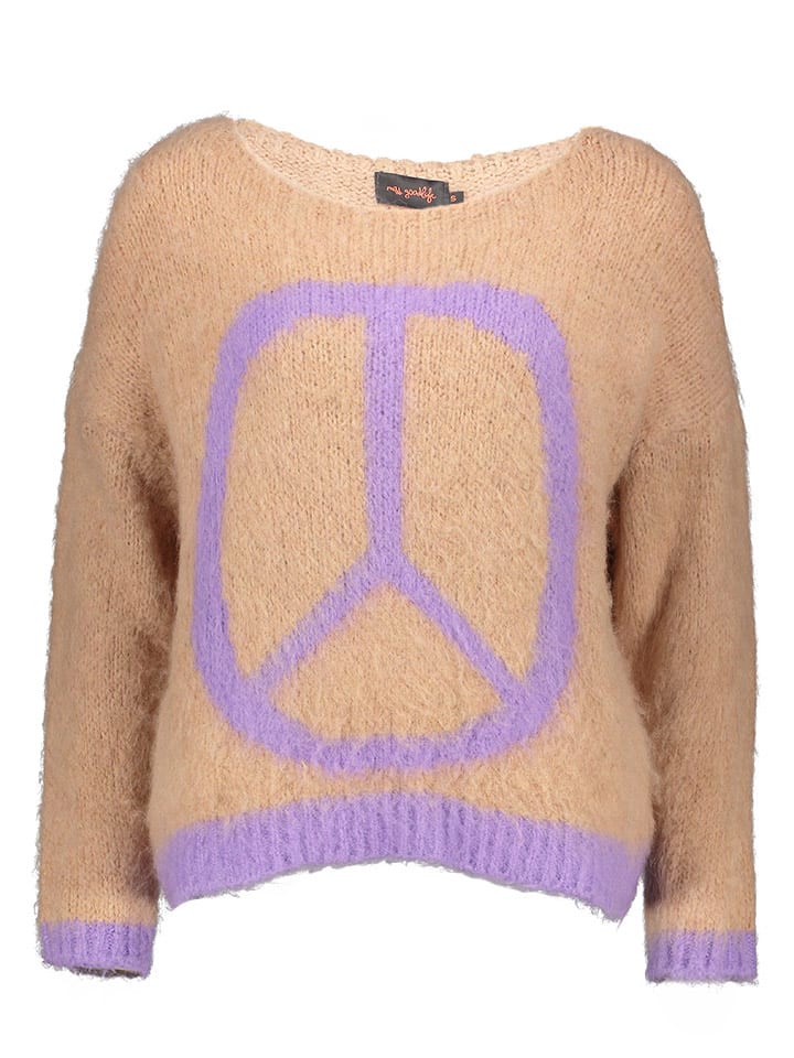 Sweter w kolorze beżowo-fioletowym