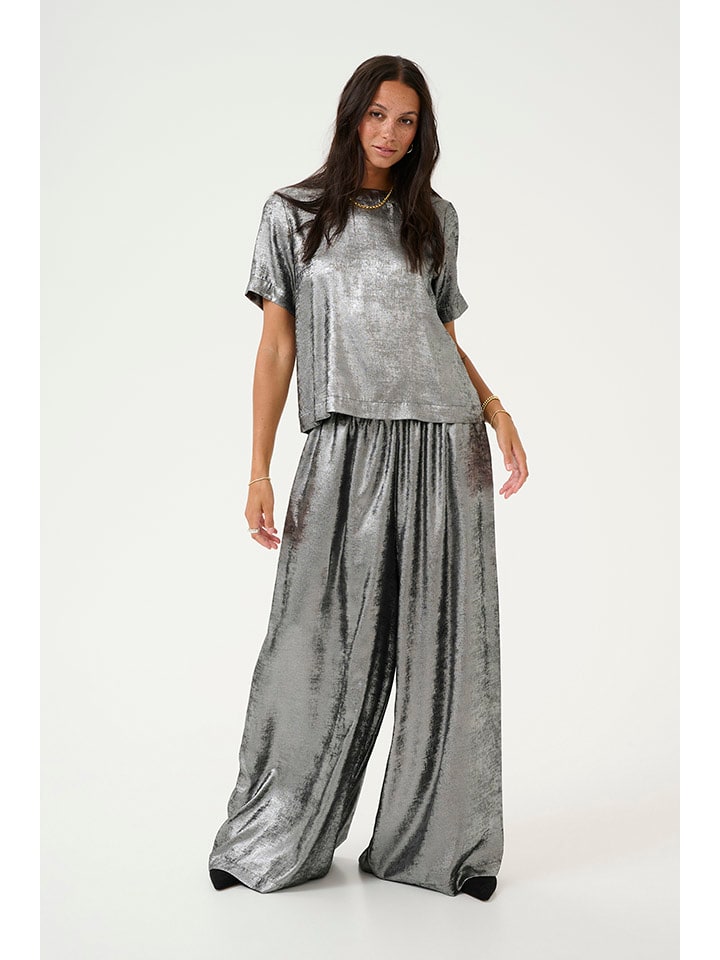 Marlenehose in Silber
