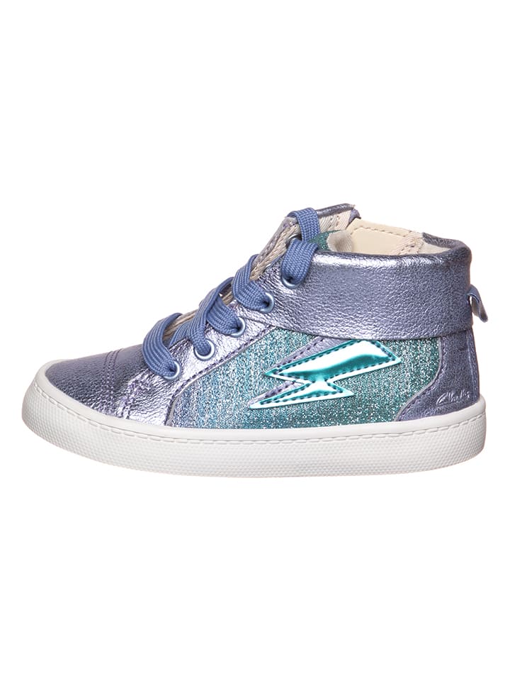 Skórzane sneakersy w kolorze fioletowym