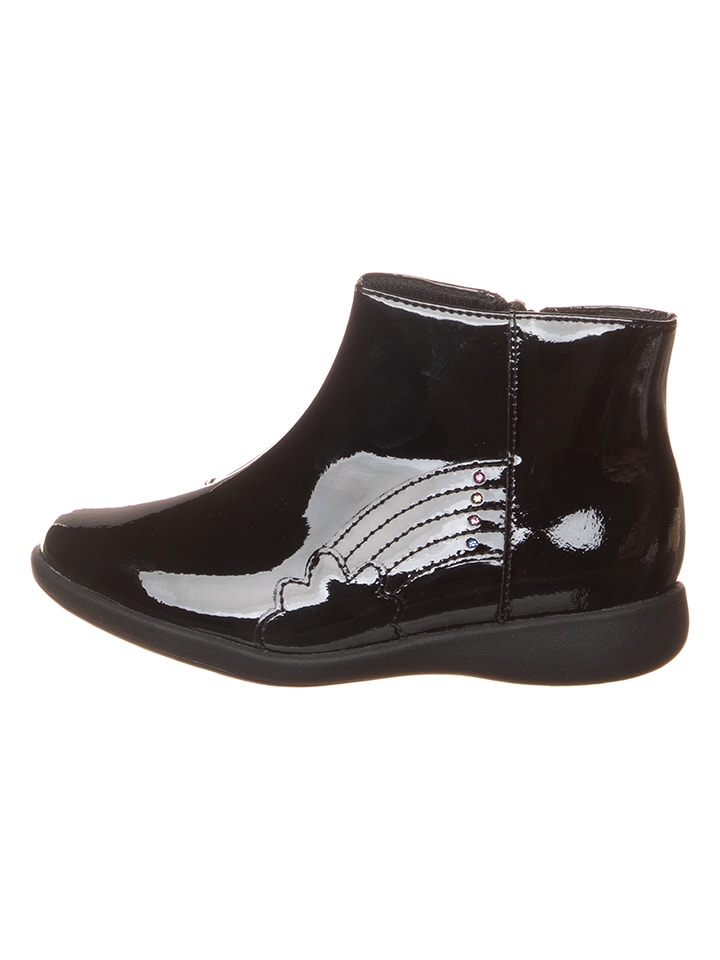 Leder-Boots "Etch Glow" in Schwarz