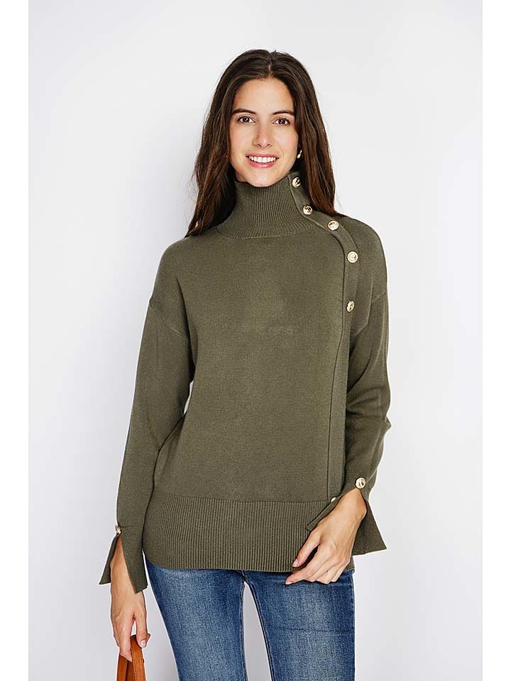 Rollkragenpullover in Khaki