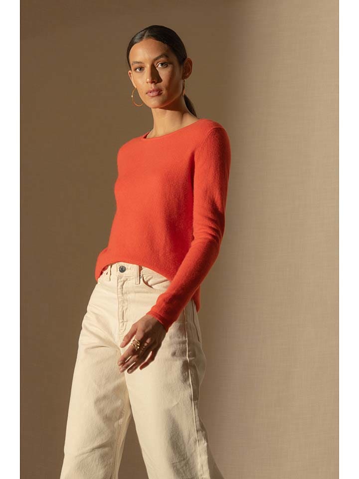 Kaschmir-Pullover "Oprah" in Orange