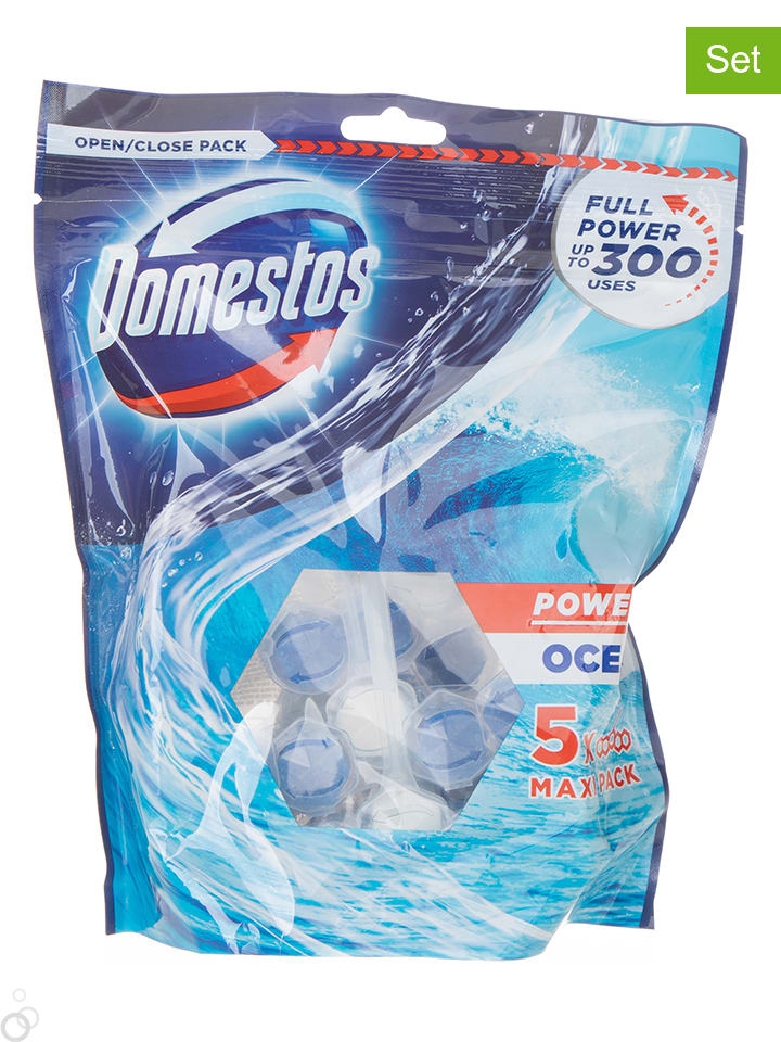 5er-Set: WC-Steine "Domestos Power Ocean", je 5 Stück