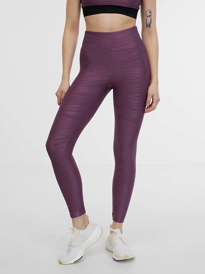Legginsy sportowe w kolorze fioletowym