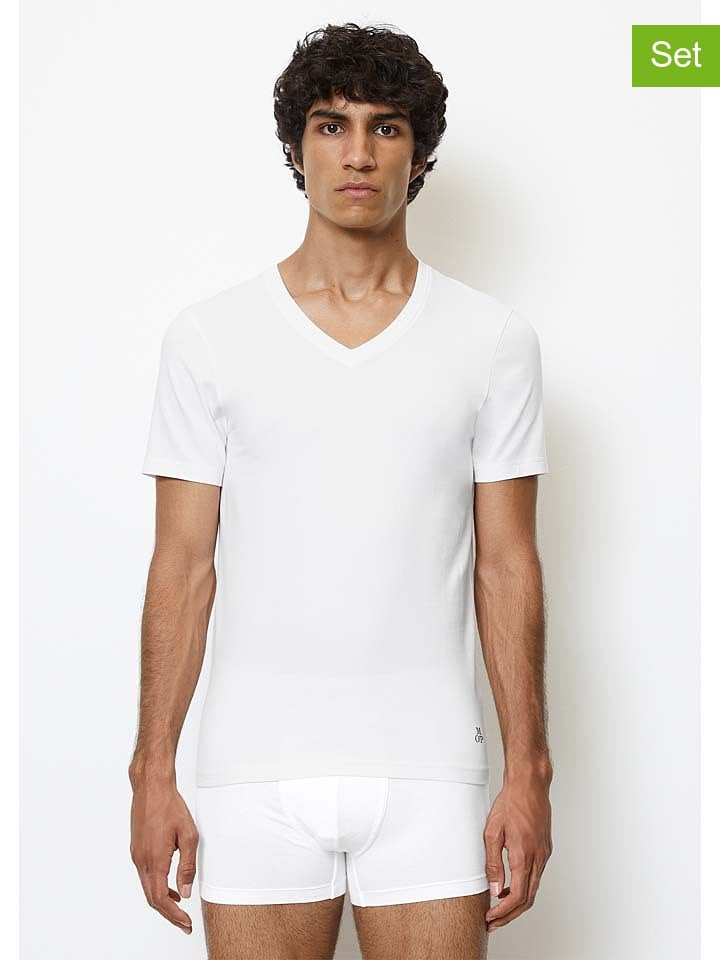2er-Set: Shirts in Weiß