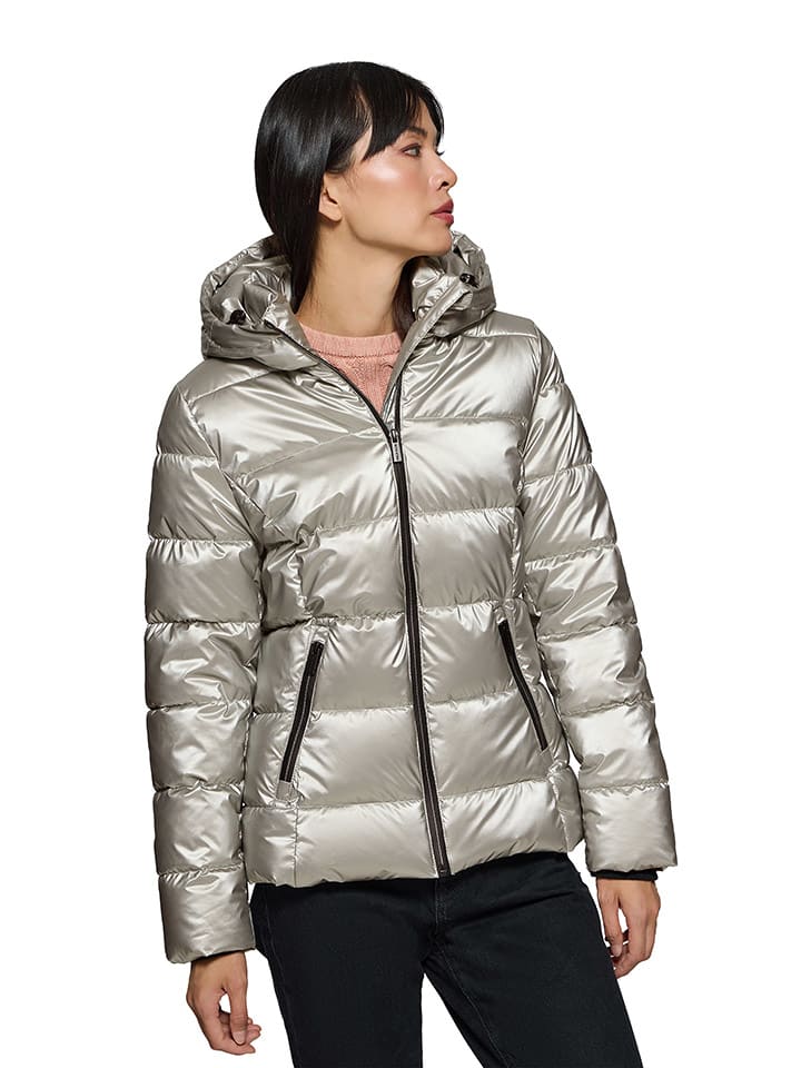 Winterjas zilverkleurig