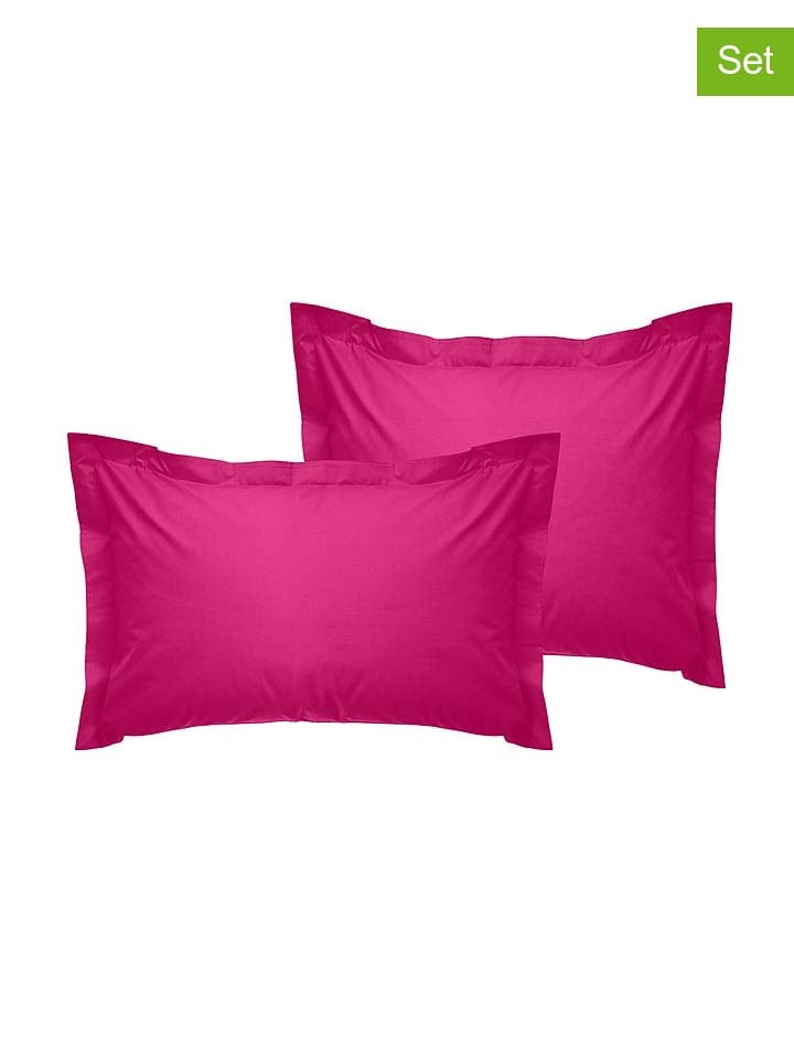 2er-Set: Renforcè-Kissenhüllen in Pink