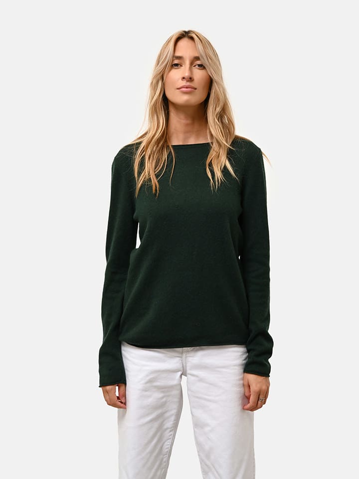 Kaschmir-Pullover "Grace" in Dunkelgrün