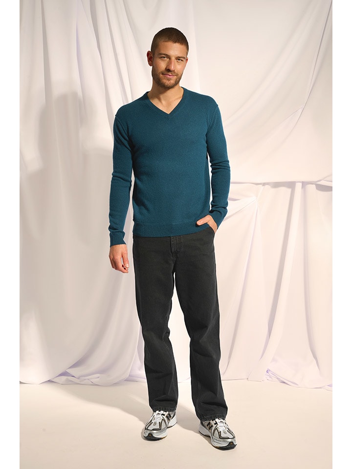 Kaschmir-Pullover "Tom" in Petrol