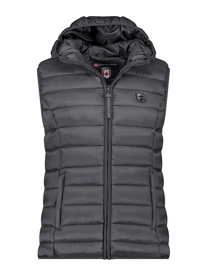 Doorgestikte bodywarmer "Vakitaleak" antraciet