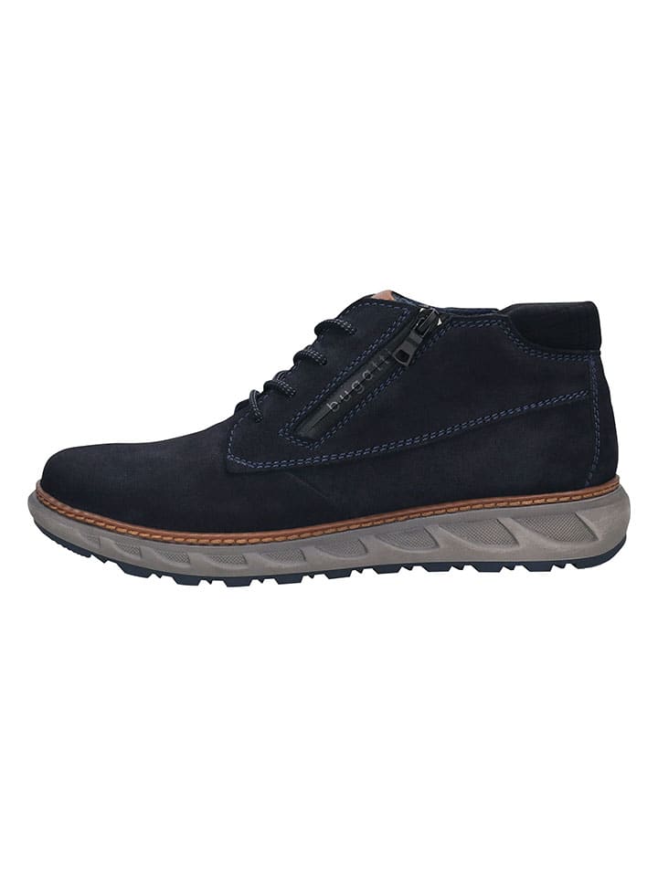 Leder-Boots in Dunkelblau