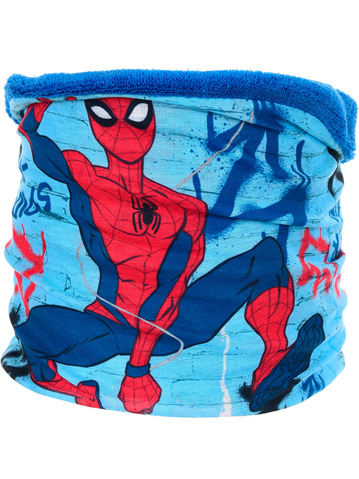 Loop-Schal "Spiderman" in Hellblau/ Rot