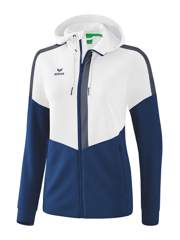 Trainingsjacke "Squad" in Weiß/ Dunkelblau