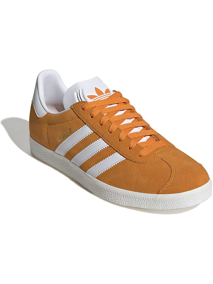 adidas Leder Sneakers Gazelle in Orange WeiB gunstig kaufen limango