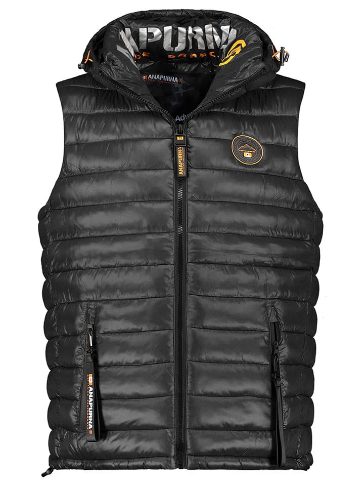 Doorgestikte bodywarmer "Valvana" zwart