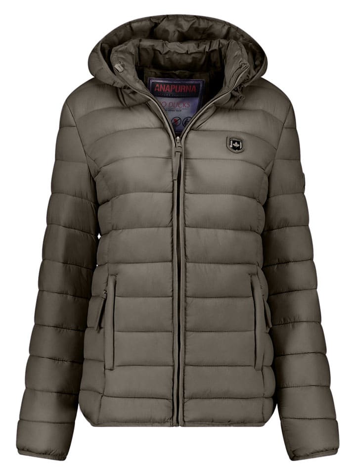 Kurtka pikowana "Akitalana Hood" w kolorze khaki