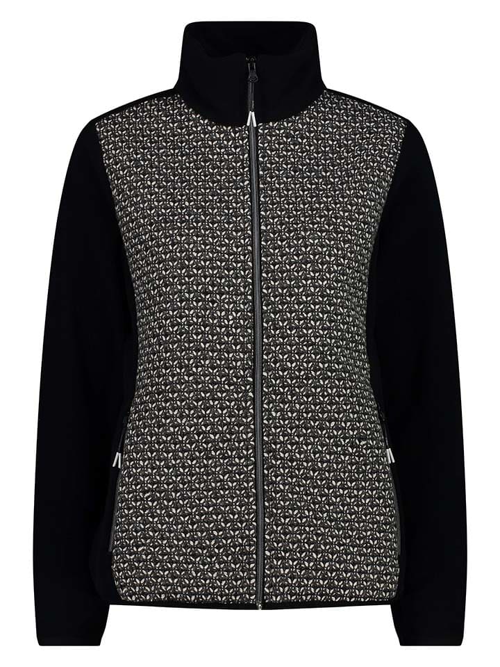 Fleecejacke in Schwarz