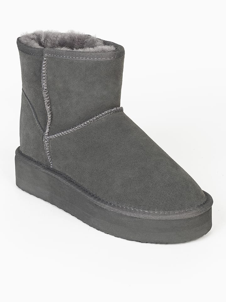 Leren winterboots "Thimble" grijs