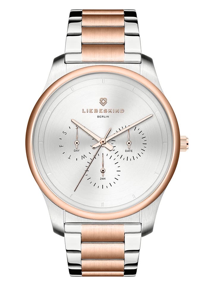 Chronograph in Silber/ Roségold