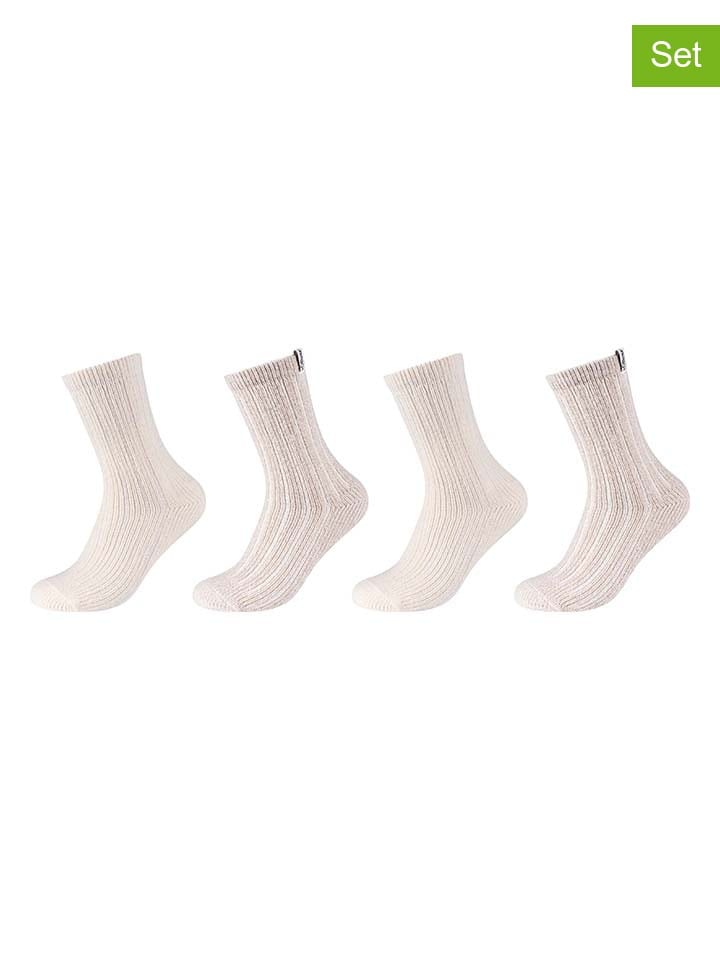 4-delige set: sokken crème