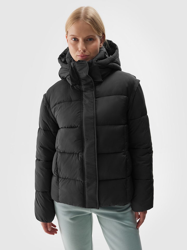 Steppjacke in Schwarz