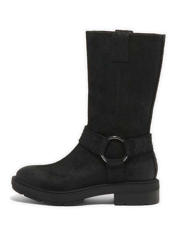 Leder-Stiefel "Brimfield" in Schwarz