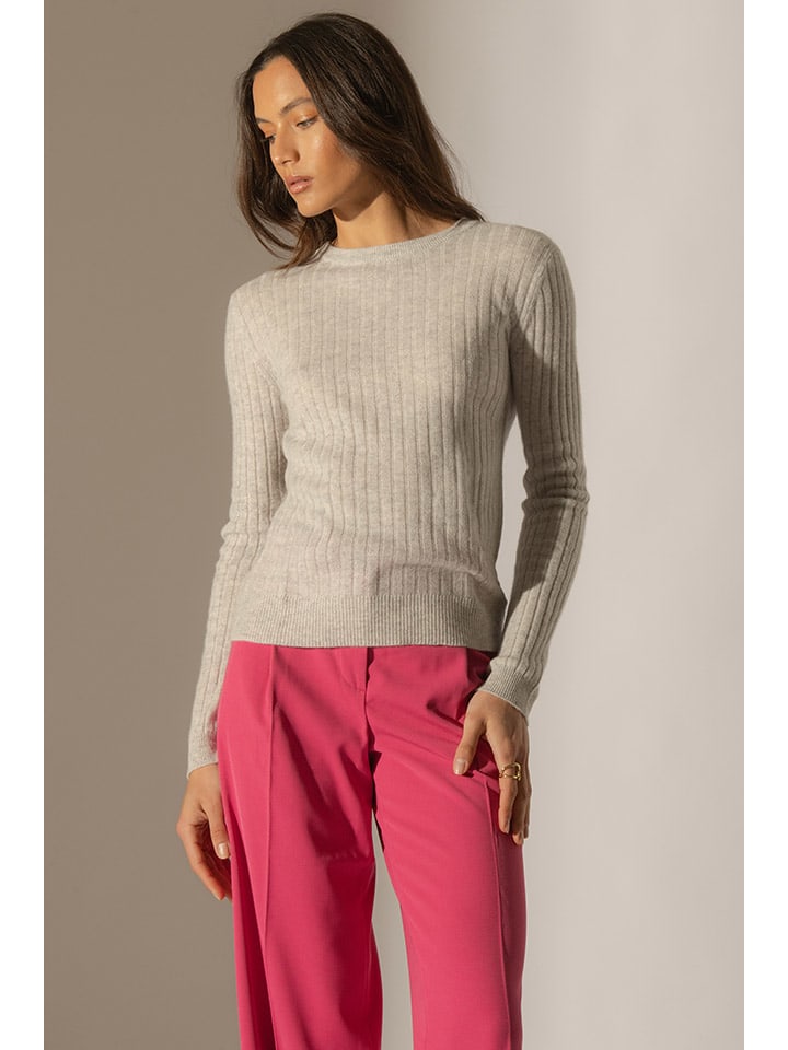 Kasjmieren trui "Kylie" beige