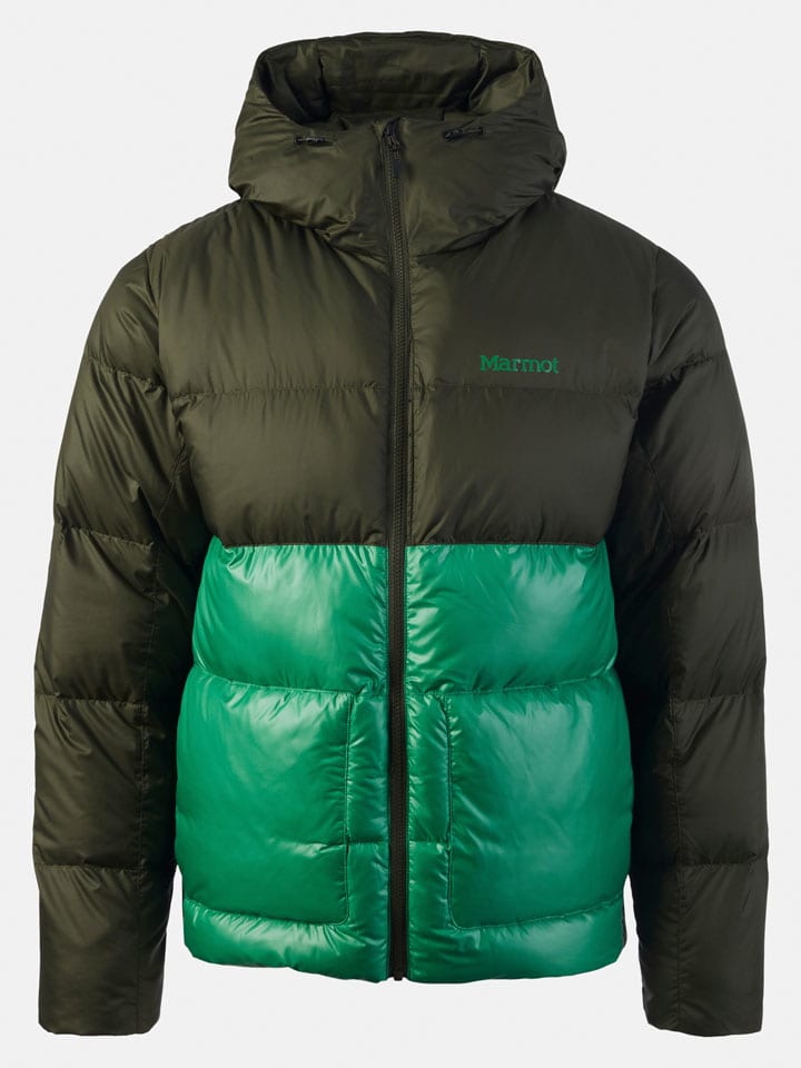 Daunenjacke in Khaki/ Grün